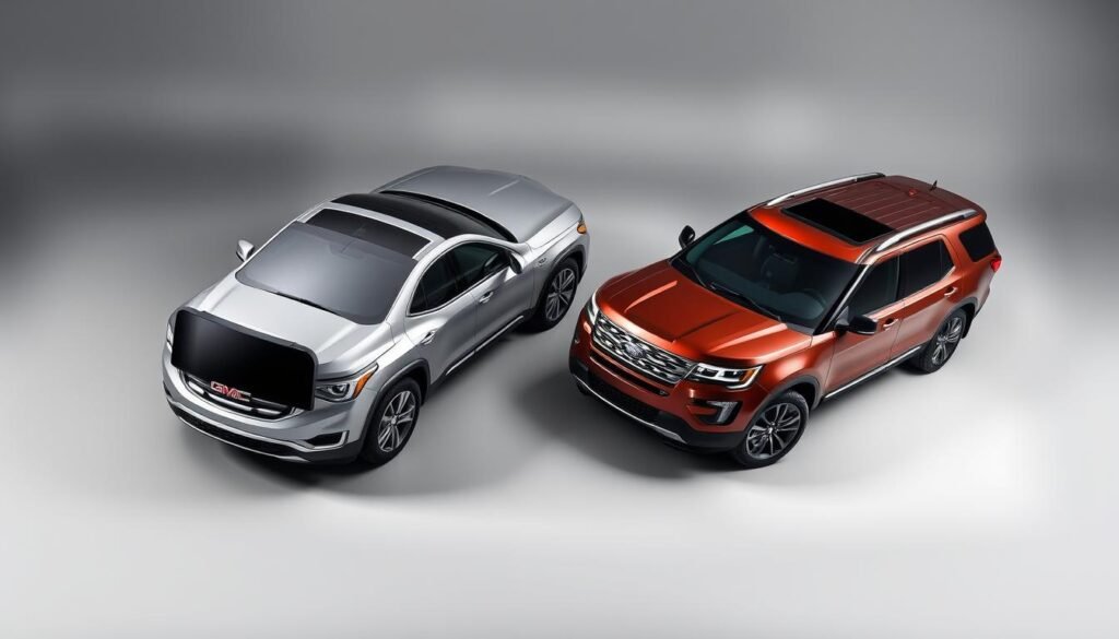 GMC Acadia cost and Ford Explorer pricing overview
