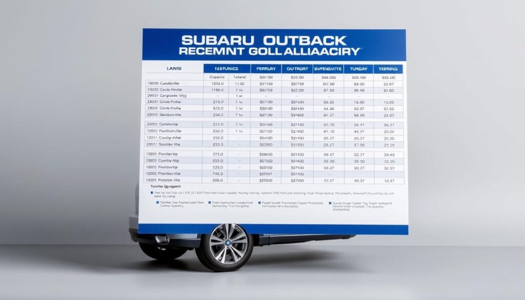 Subaru Outback towing capacity chart Subaru Outback towing capacity chart