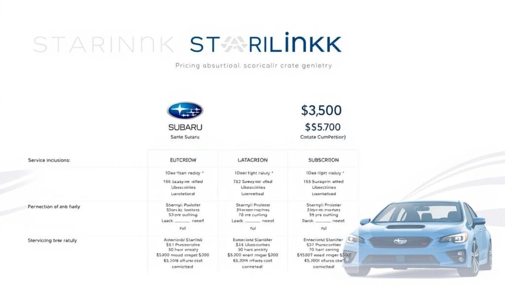 Subaru Starlink pricing breakdown