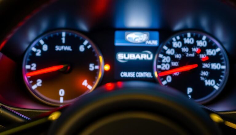 cruise control light flashing subaru