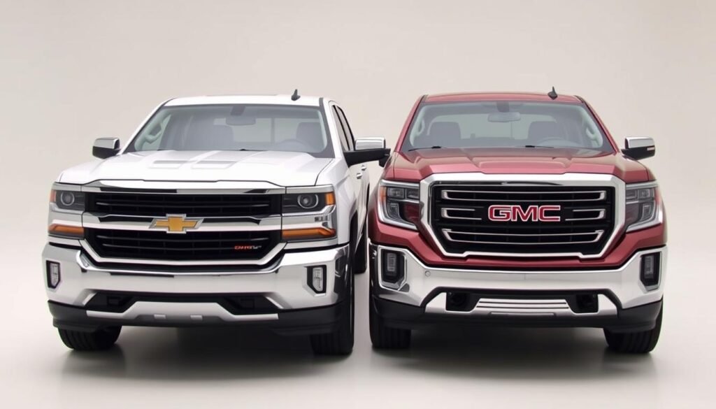 direct comparison of Chevy Silverado and GMC Sierra specifications