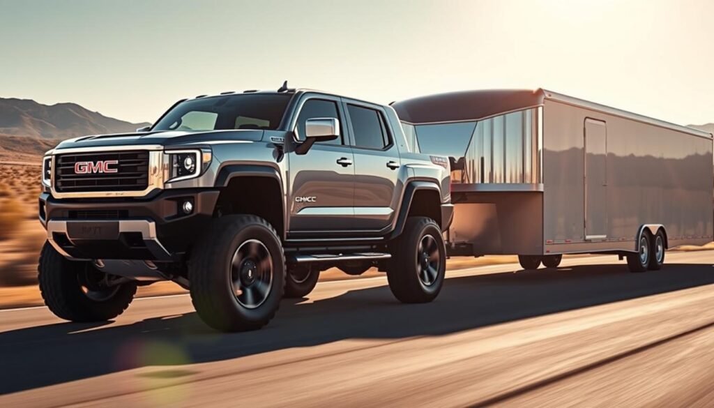 gmc electric truck towing