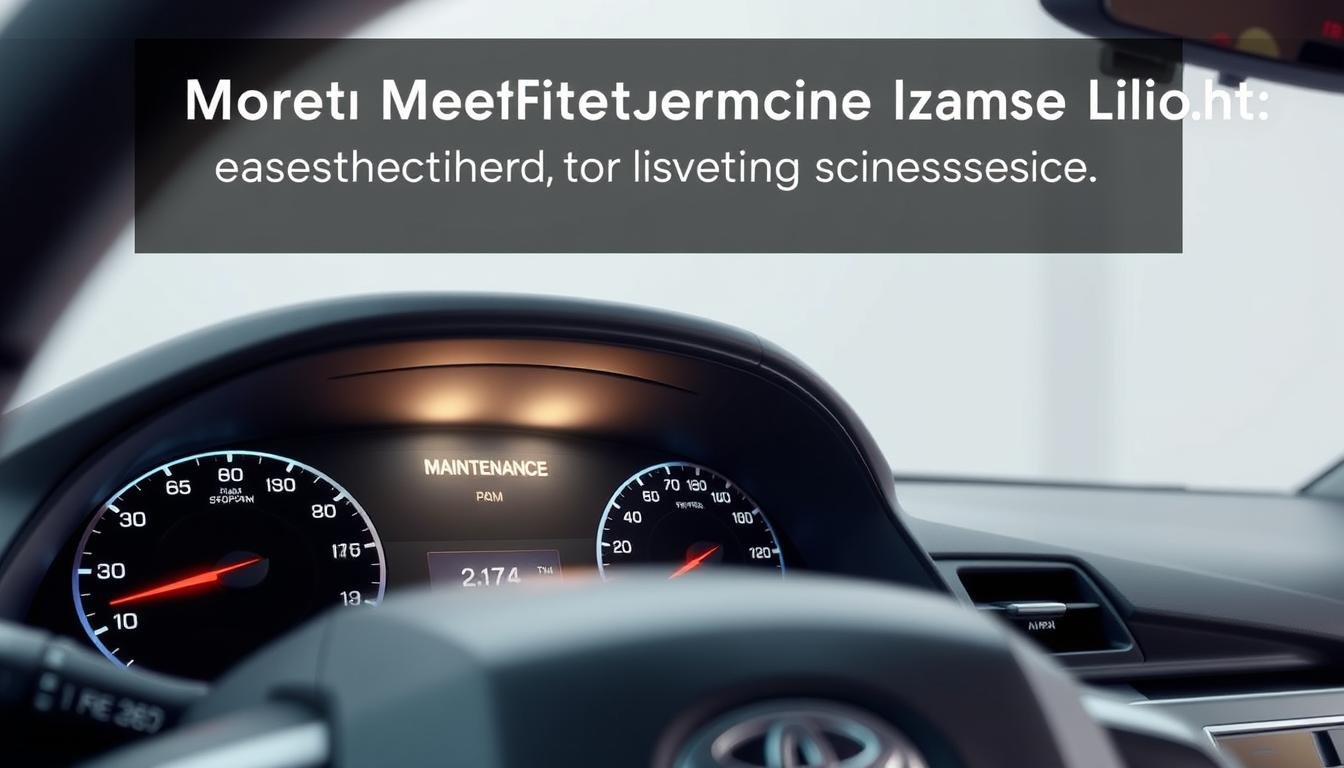 how to reset toyota camry maintenance light