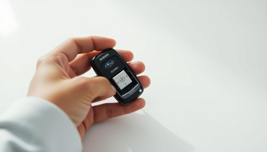 replacing battery in new subaru key fobs