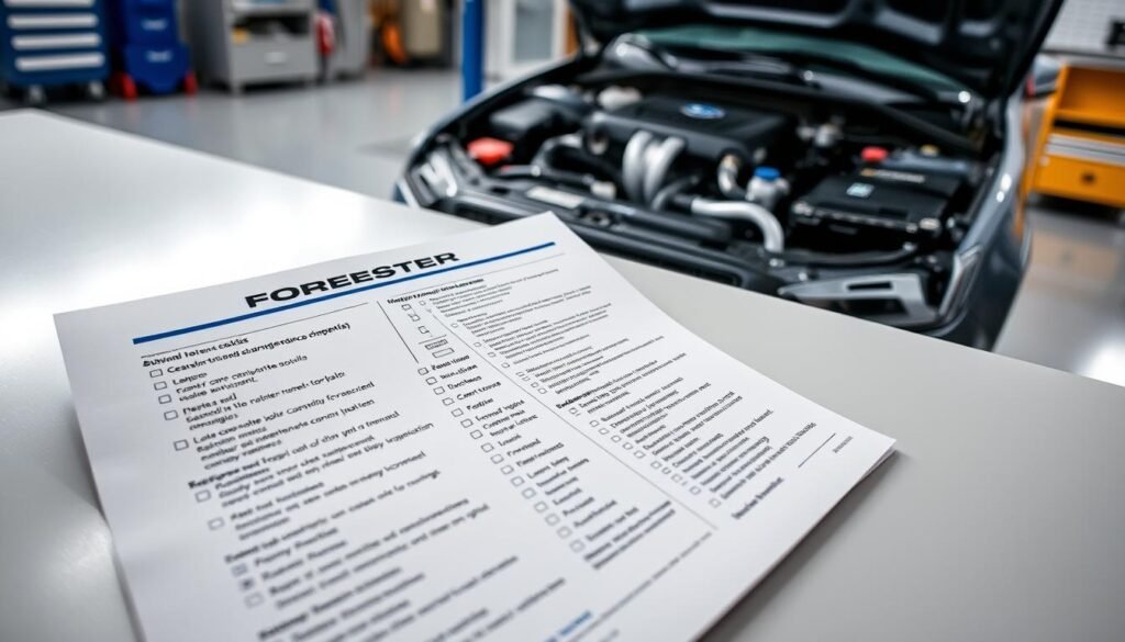 subaru forester maintenance checklist