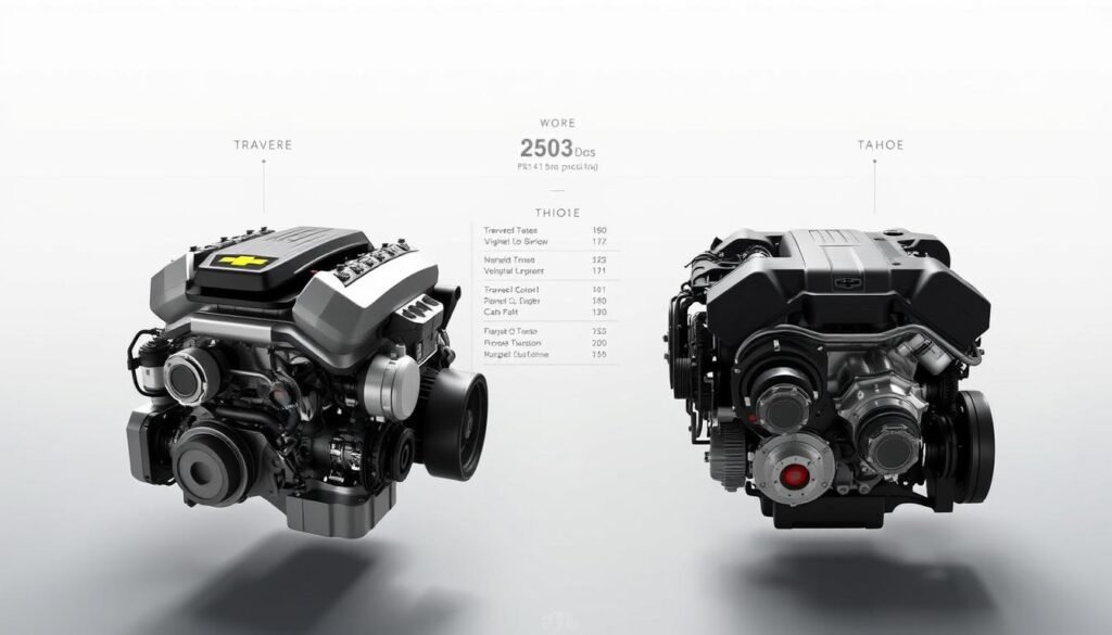 Chevy Traverse engine specs and Chevy Tahoe performance comparison