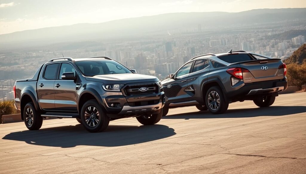Ford Maverick design and Hyundai Santa Cruz aesthetics