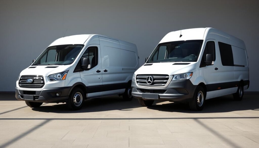 Ford Transit fuel efficiency comparison with Mercedes Sprinter Ford Transit fuel efficiency comparison with Mercedes Sprinter