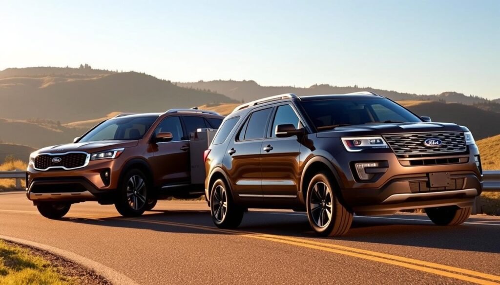 Kia Telluride towing capacity comparison with Ford Explorer haulage capabilities Kia Telluride towing capacity comparison with Ford Explorer haulage capabilities