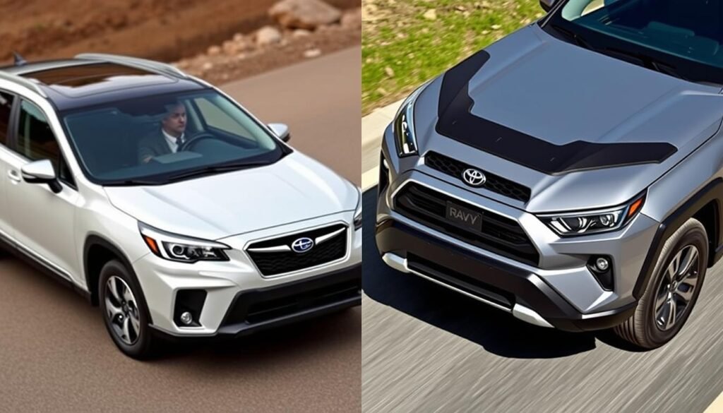 Subaru Forester design and Toyota RAV4 styling comparison