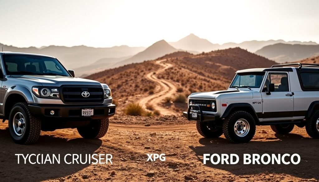 Toyota Land Cruiser fuel economy and Ford Bronco fuel consumption ratings