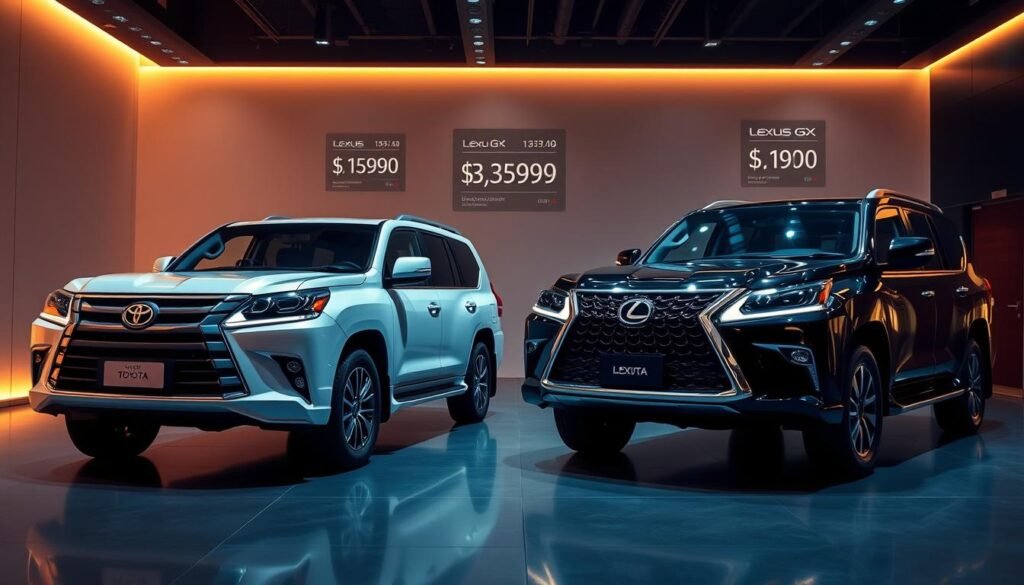 Toyota Land Cruiser price and Lexus GX cost comparison