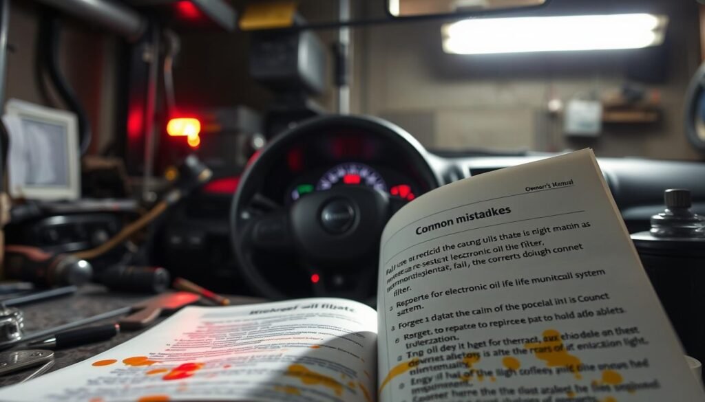 common mistakes when resetting oil change