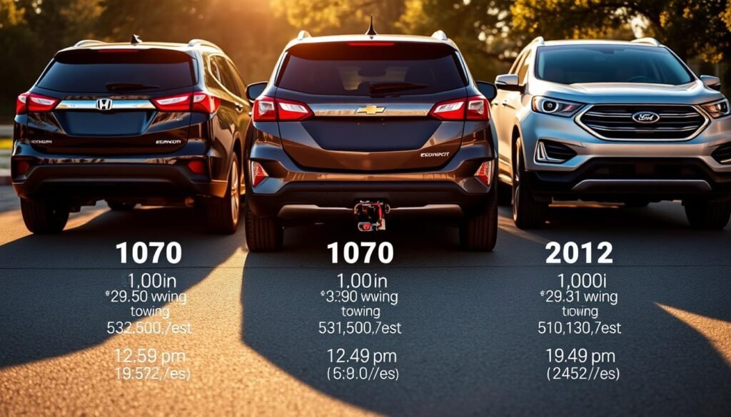 comparative towing capacity for Chevy Equinox and competitors