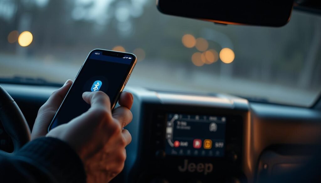 connect iphone to jeep wrangler bluetooth