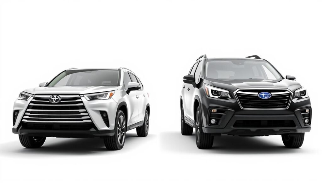 dimensions of Toyota Highlander vs Subaru Ascent