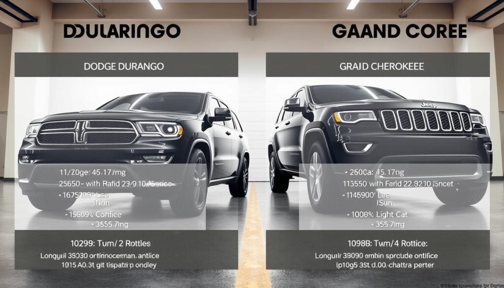 dodge durango vs jeep grand cherokee specifications