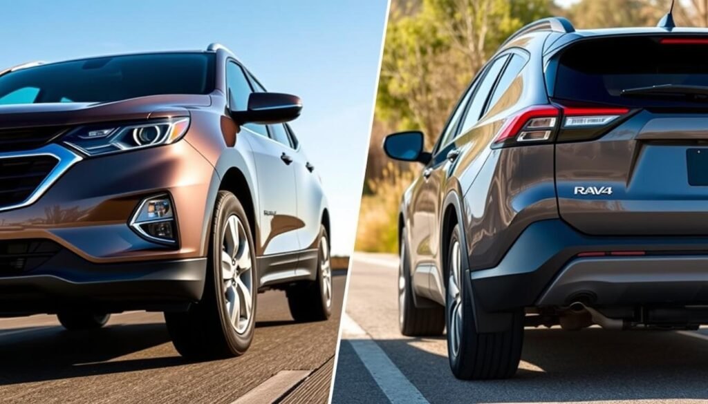 exterior design of Chevy Equinox and Toyota RAV4