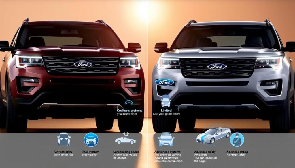 ford explorer xlt vs limited safety features