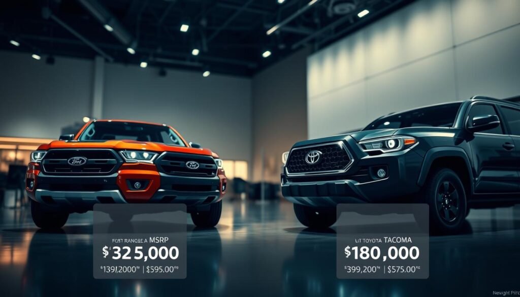 ford ranger pricing vs toyota tacoma pricing
