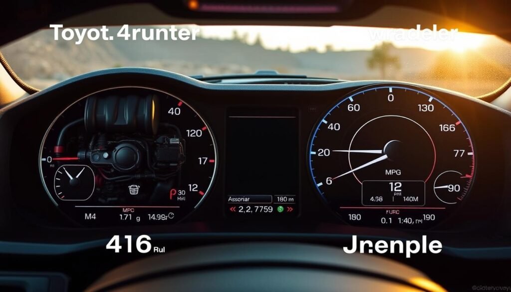 fuel efficiency comparison between toyota 4runner and jeep wrangler
