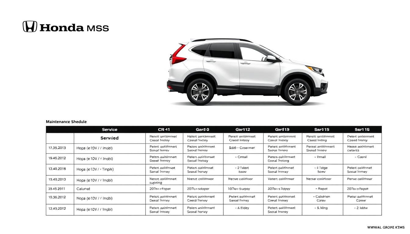 honda cr v maintenance schedule