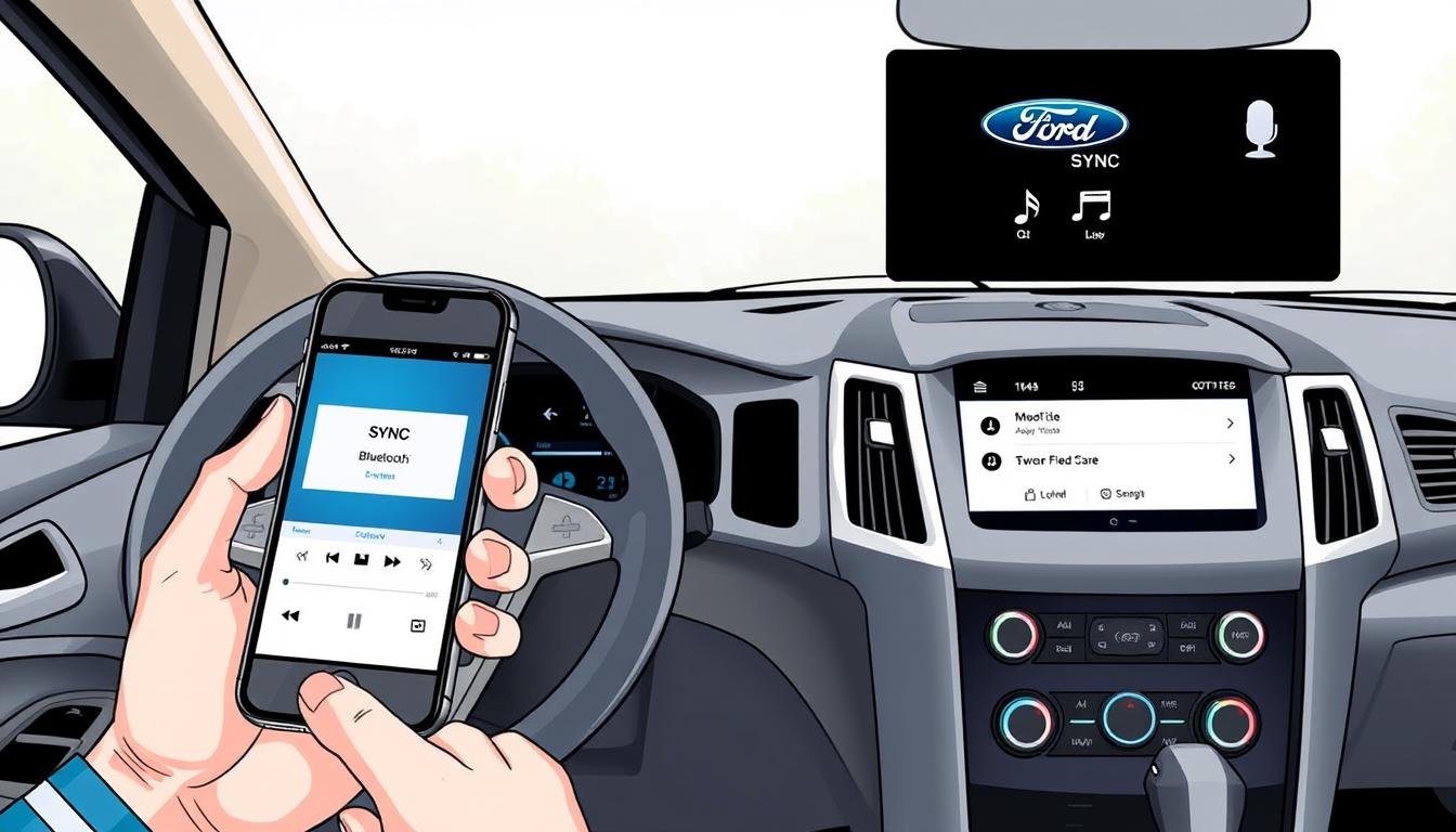 how to connect phone to ford sync to play music