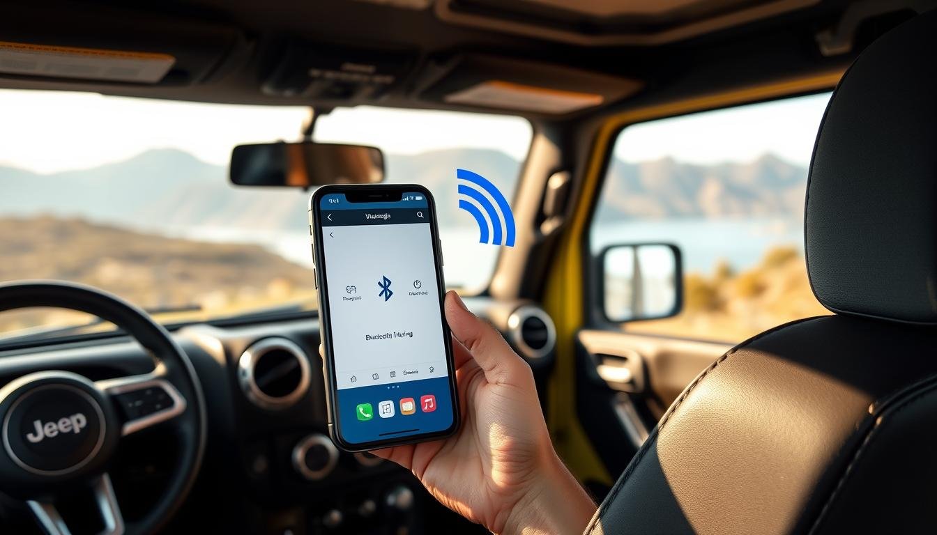 how to connect phone to jeep wrangler