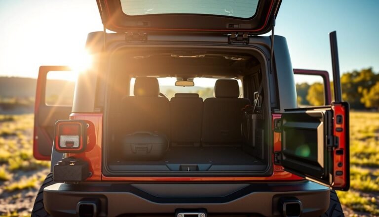 jeep wrangler 4 door cargo space