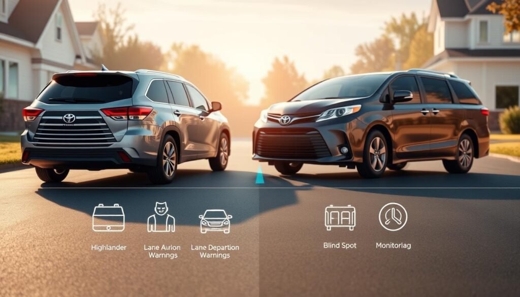 safety features for Highlander and Sienna