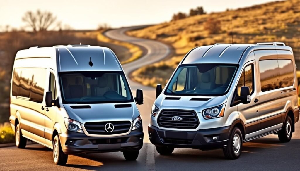 sprinter van vs ford transit fuel efficiency