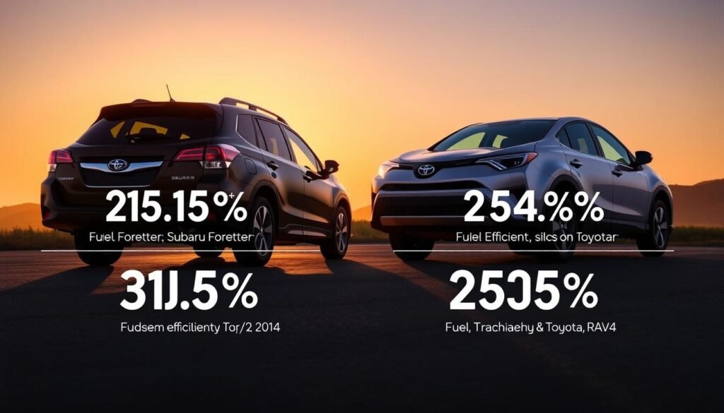 subaru forester vs toyota rav4 fuel efficiency