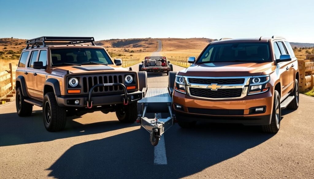 towing capacities and capabilities jeep wagoneer chevrolet tahoe