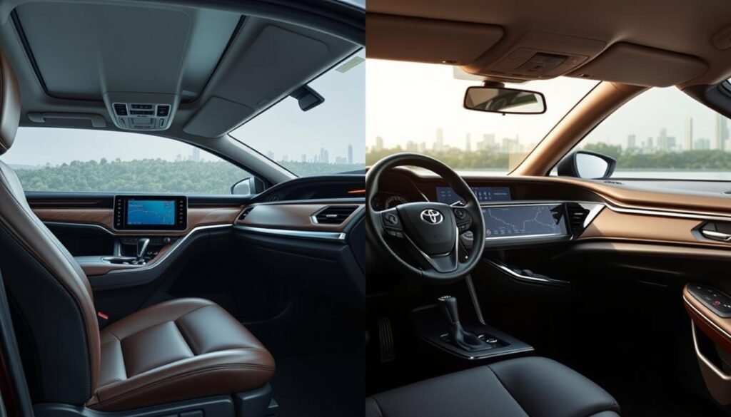 toyota crown vs camry interior design