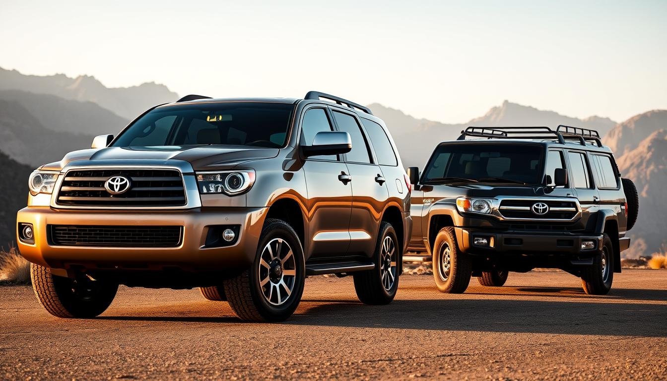toyota sequoia vs land cruiser